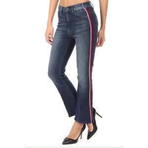 MOTHER | The Hustler Here Kitty Kitty Glitter Racer Denim Jeans Anthropologie